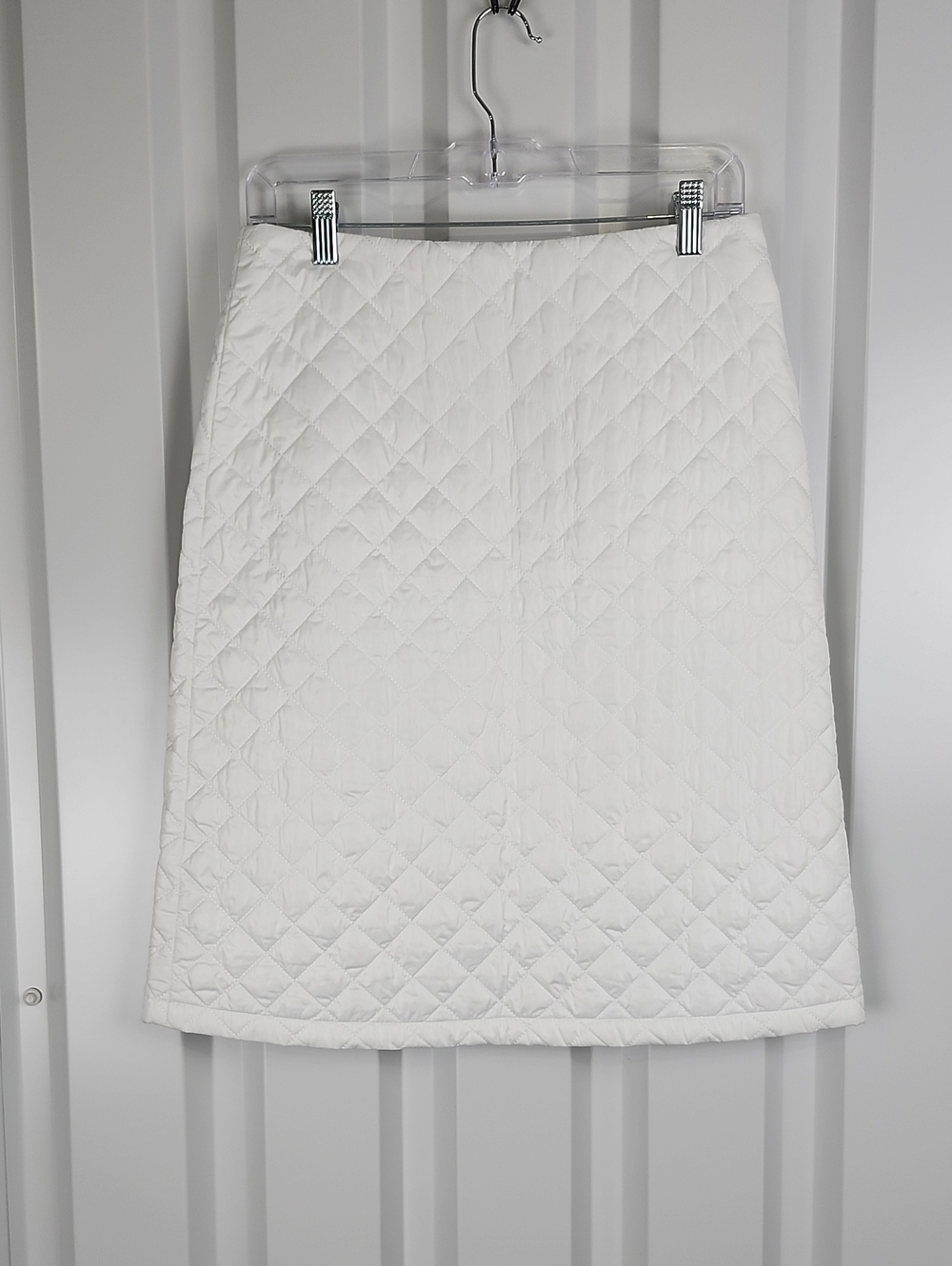 Joeffer Caoc Womens White Quilted A-Line Skirt Size 2 NWT Lightweight Modern